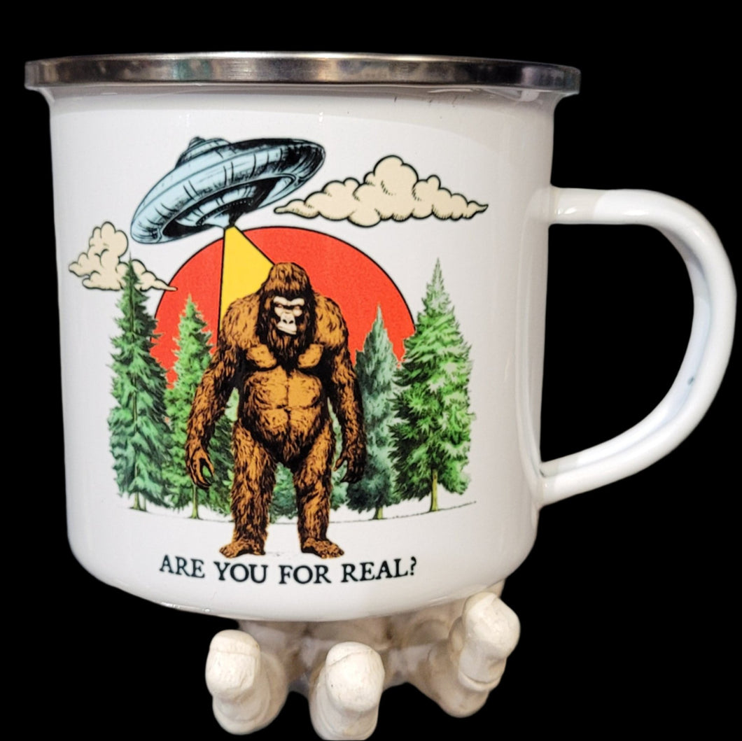 Bigfoot UFO Sasquatch Paranormal Campfire Camping Mug 12oz