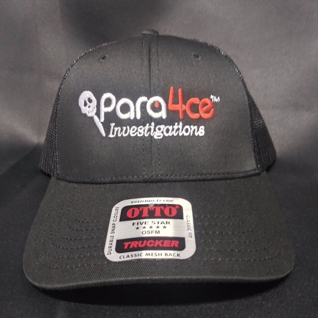 Paranormal Investigator Ghost Hunter Trucker Hat – Adjustable Cotton Mesh Cap With Embroidered Design