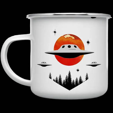 Ufo Alien Enamel Camp Mug