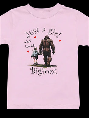 Just A Girl Who Loves Bigfoot - Youth/Toddler Shirt (Pink)